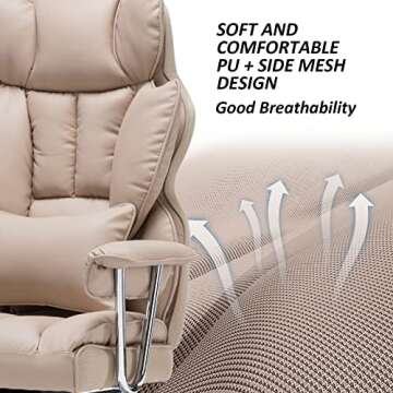 Efomao Executive Office Chair for Big and Tall Users