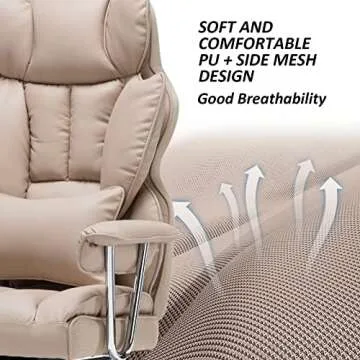 Efomao Executive Office Chair for Big and Tall Users