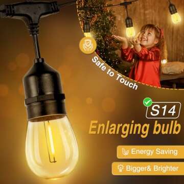 ZJOJO 100FT Solar String Lights - Remote Controlled & Waterproof
