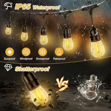 ZJOJO 100FT Solar String Lights - Remote Controlled & Waterproof