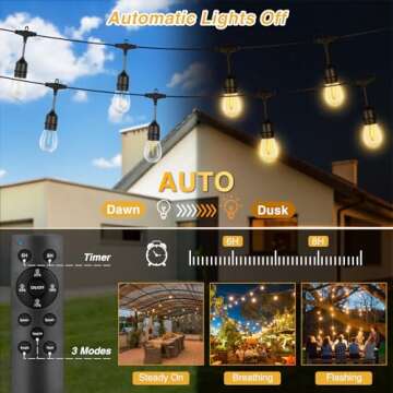 ZJOJO 100FT Solar String Lights - Remote Controlled & Waterproof
