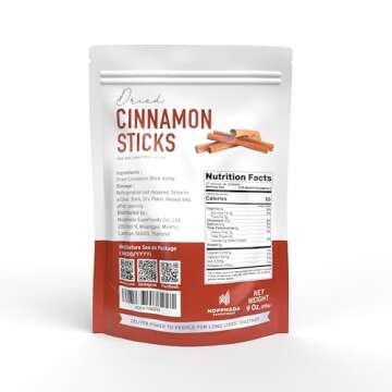 Homtiem Organic Dried Cinnamon Sticks 9 Oz - Premium Quality for Cooking and Baking