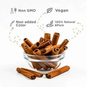 Homtiem Organic Dried Cinnamon Sticks 9 Oz for Cooking