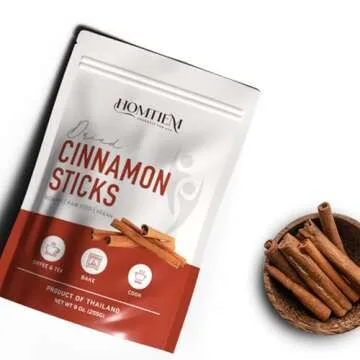 Homtiem Organic Dried Cinnamon Sticks 9 Oz for Cooking