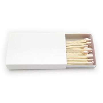 Party Favors Plus 50 Plain White Cover Wooden Matches Box Matches