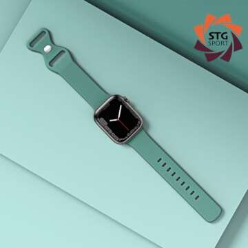 STG Sport Silicone Band Compatible with Apple Watch Band 38mm 40mm 41mm 42mm 44mm 45mm 46mm 49mm S/M...