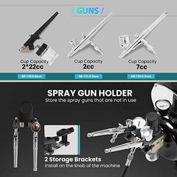 VIVOHOME Airbrush Kit for All Creative Needs