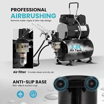 VIVOHOME Airbrush Kit for All Creative Needs
