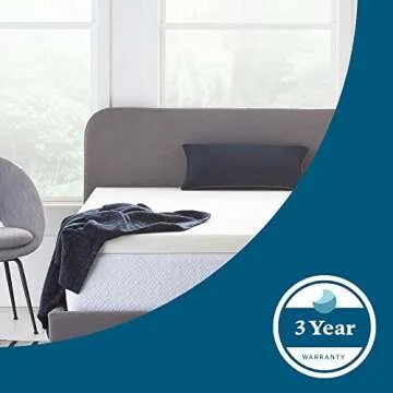 LUCID 2 Inch Traditional Foam Mattress Topper Full Comfort