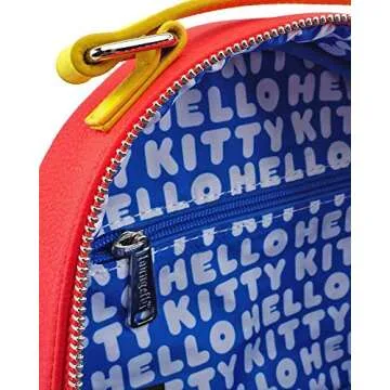 Loungefly Hello Kitty 45th Anniversary Stripes Convertible Mini Backpack