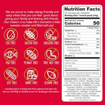 YumEarth Organic Giggles Chewy Candy - Healthy Fruity Snack