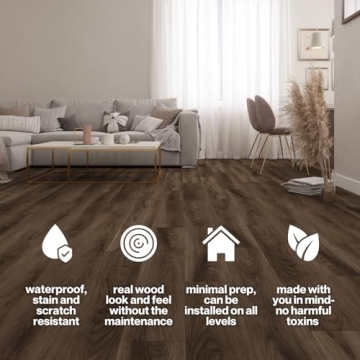 Lucida MaxCore PRO Vinyl Flooring | DIY Interlocking Planks | 10-Pack