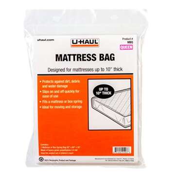 U-Haul Standard Queen Mattress Bag for Moving and Storage – 92" x 60" x 10"