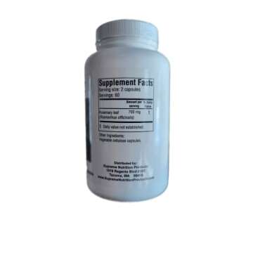 Supreme Nutrition Rosemary Supreme, 120 Pure Rosemary Vegetarian Capsules | (120 Count (Pack of 1)