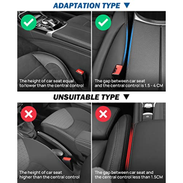 JOYTUTUS Car Seat Gap Filler - Silicone Organizer 2 Pack