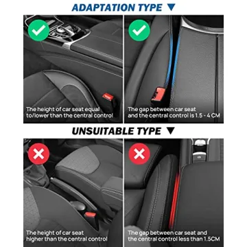 JOYTUTUS Car Seat Gap Filler - Silicone Organizer 2 Pack