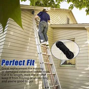 ChangTa AC30-2 Extension Ladder Rope Replacement, Compatible with Wernerr Extension Ladders, Up to 40 Foot with Single Pulley