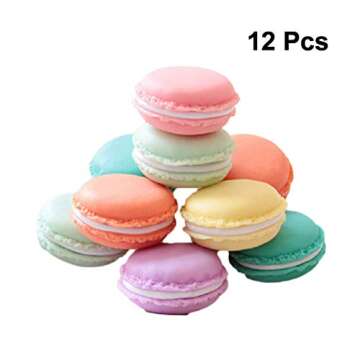 TOYANDONA Mini Ring Case Macaron Plastic Storage Box Portable Jewelry Boxes Small Macaron Containers Organizer Holder 12pcs