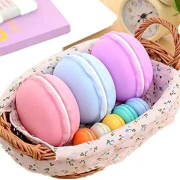 TOYANDONA Mini Ring Case Macaron Plastic Storage Box Portable Jewelry Boxes Small Macaron Containers Organizer Holder 12pcs