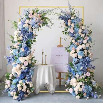 WORFEI Metal Wedding Arch Durable Backdrop Stand for Events