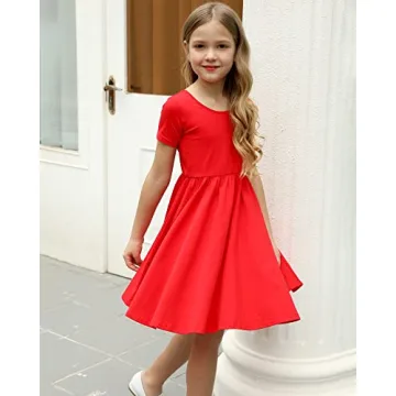 STELLE Girls Twirly Skater Dress Comfortable Stylish Ages 3-12