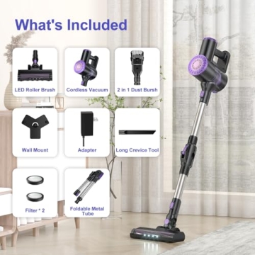 Lightweight 6 in 1 Cordless Vacuum for Pet Hair