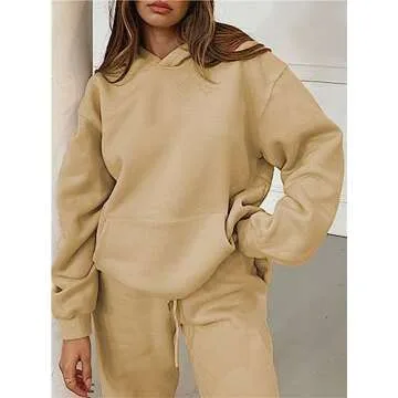 PAODIKUAI Women 2 Piece Hoodie Sweatsuits Set - Comfort & Style
