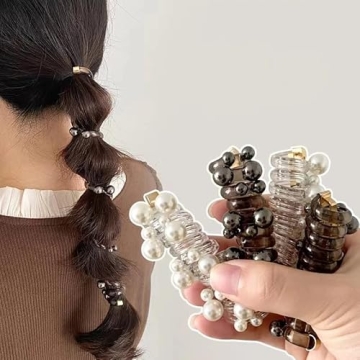 4Pcs Generic Braided Telephone Spiral Hair Ties - No Crease Elastic Accessory for Women and Girls