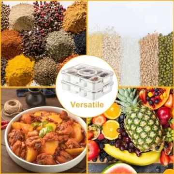 Divided Serving Tray with Lid and Handle, Snack Tray with Lid, Veggie Tray Fruit Tray, Snackle Box Charcuterie Container, Plastic Food Storage Organizer for Snack, Veggie, Candy, Nut, Picnic (1)