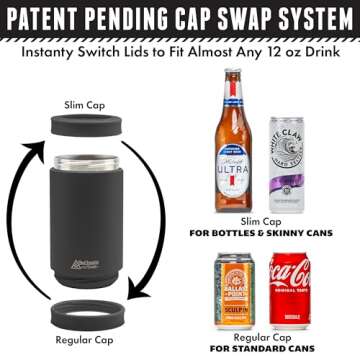 DUALIE 3 in 1 Insulated Can Cooler for All Drinks