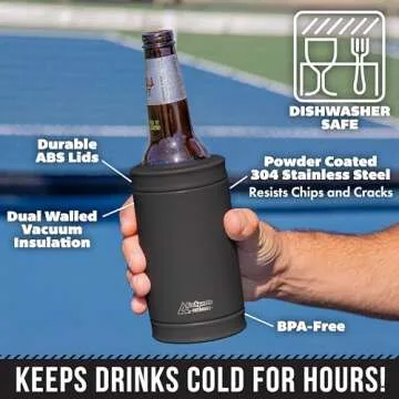 DUALIE 3 in 1 Insulated Can Cooler for All Drinks
