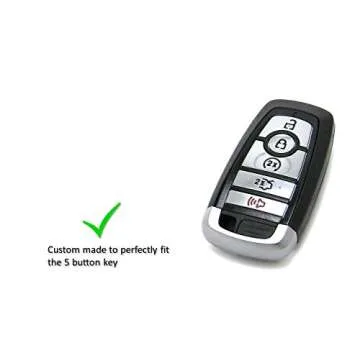 Autobase Silicone Key Fob Cover Compatible with 2025 2024 Ford Explorer Mustang Expedition Bronco F-150 Raptor Fusion F150 F250 F350 F450 F550 Edge | Key Protection Case 2 Pcs (Black and Pink)