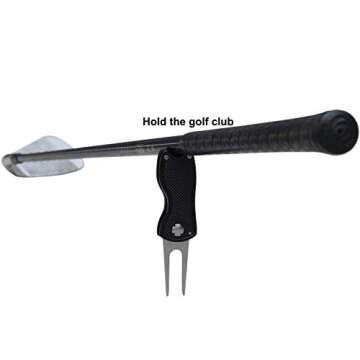 Foldable Magnetic Golf Divot Repair Tool Made of Metal