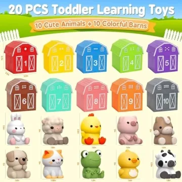 Farm Animals Montessori Toys for Toddlers - 20pcs