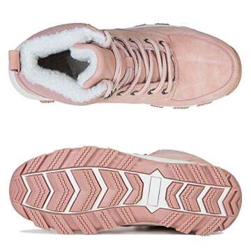 WateLves Mens Womens Snow Boots Winter Anti-Slip Ankle Booties Outdoor Slippers Slip On with Warm Fully Fur Lined