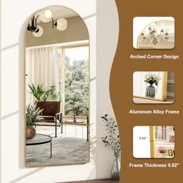 HARRITPURE Full Length Mirror - Elegant & Safe Design