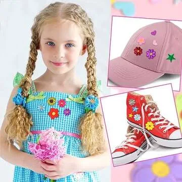 71 PCS Iron on Patches Versatile Embroidered Iron-On Patch Set for Clothes, Bags, and DIY Crafts Include Sunflowers, Hearts, Flowers, and More Pattern