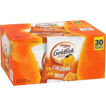Pepperidge Farm Goldfish Cheddar Crackers Snack Packs, 30 Count