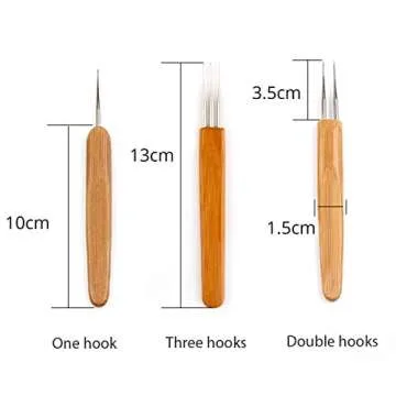 Dreadlocks Crochet Hooks for Hair 0.5mm (1 hook, 2 hooks, 3 hooks) Crochet Needles for Hair Dreadlock Hair Weaving Dreadlock Hooks Tool Set