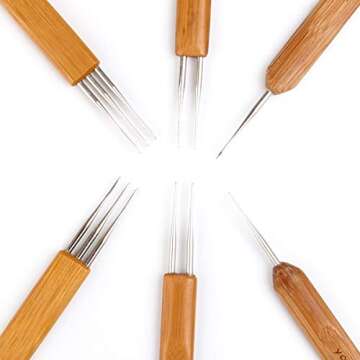 Dreadlocks Crochet Hooks for Hair 0.5mm (1 hook, 2 hooks, 3 hooks) Crochet Needles for Hair Dreadlock Hair Weaving Dreadlock Hooks Tool Set