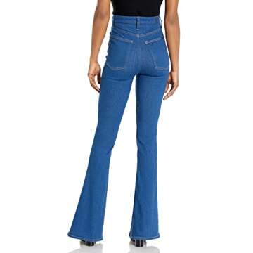 7 For All Mankind Women's Ultra High Rise Skinny Flare Jeans, Aquamarine