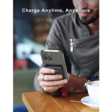 miisso 2-Pack 6000mah Card Size Ultra Slim Built in Cables Power Bank, Built in USB C Cords Battery Pack Portable Charger for Phones, Compatible with iPhone, Black & White