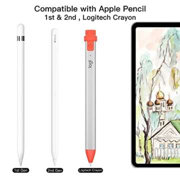 Mixblu Pen Tips Replacement for Apple Pencil 1st/2nd Generation, 4 Pack iPad Pencil Nibs Accessories...