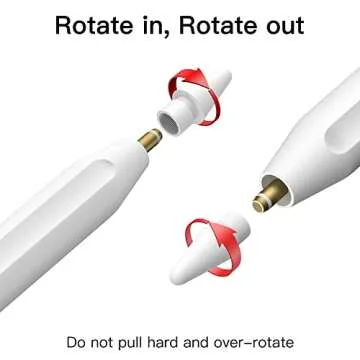 Mixblu Pen Tips Replacement for Apple Pencil 1st/2nd Generation, 4 Pack iPad Pencil Nibs Accessories, White