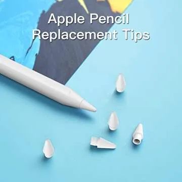Mixblu Pen Tips Replacement for Apple Pencil 1st/2nd Generation, 4 Pack iPad Pencil Nibs Accessories, White