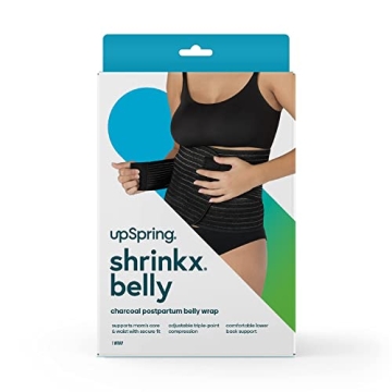 UpSpring Charcoal Postpartum Belly Wrap for New Moms