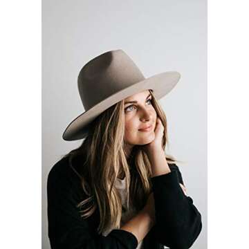 Gigi Pip Billie Tall Fedora Hat for Women, 100% Australian Wool Felt Hat, Fashion Hats for Fall, Winter, Spring and Summer