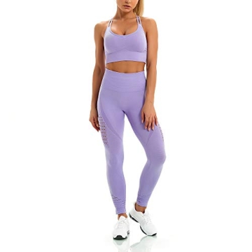 WodoWei Seamless Workout Set for Women - Yoga Leggings