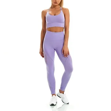 WodoWei Seamless Workout Set for Women - Yoga Leggings