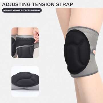 JYSW Gardening Knee Pads, Knee Protectors Home Protective Cushion with Lightweight EVA Foam Cushion, Soft Inner Liner, Easy Fit with Adjustable Straps for Cleaning Work Scrubbing Floors Pruning (M)